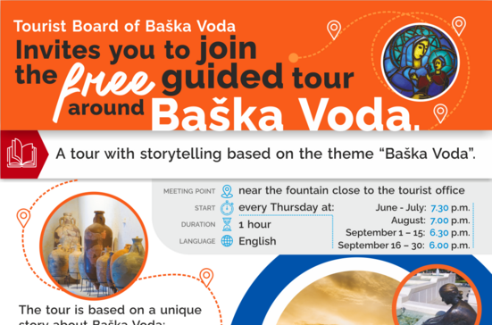 Free guided tour around Baška Voda