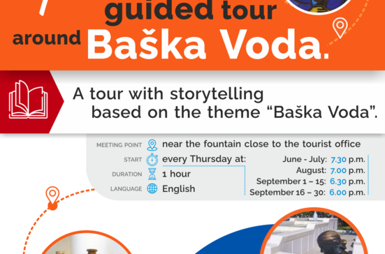 Free guided tours of Baška Voda - every Thursday - in English